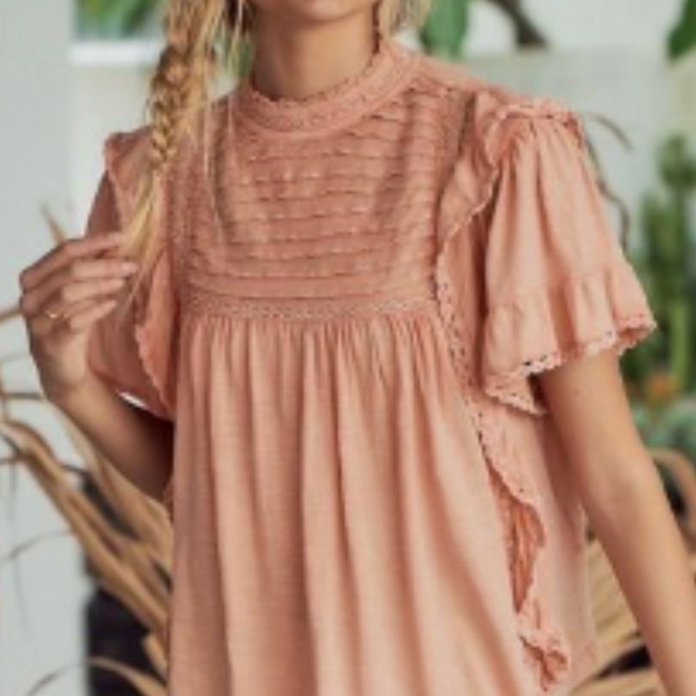 Free People Le Femme cotton blouse